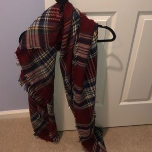 Square plaid blanket scarf